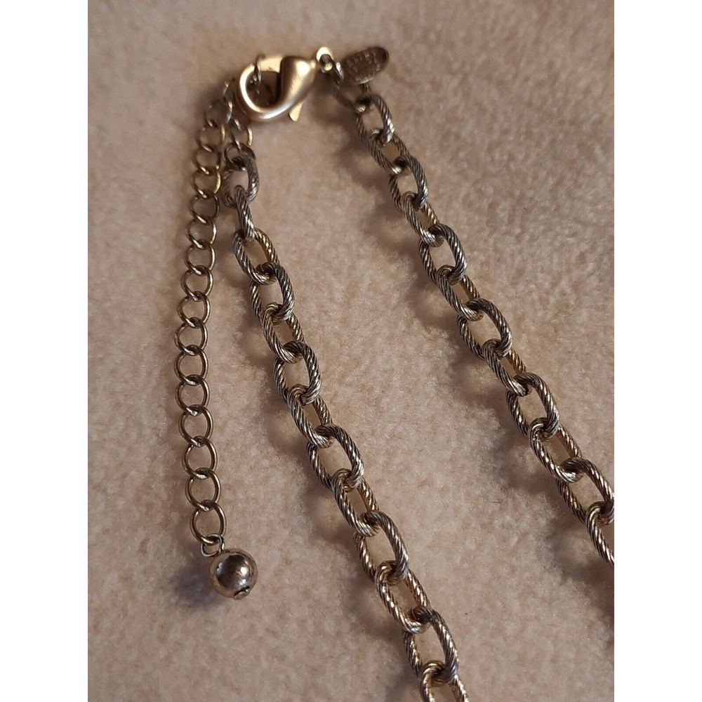 Vintage Goldtone Laura Ashley Necklace Blue and Teal Beads Adj 20 to 24 inches - Picture 4 of 6